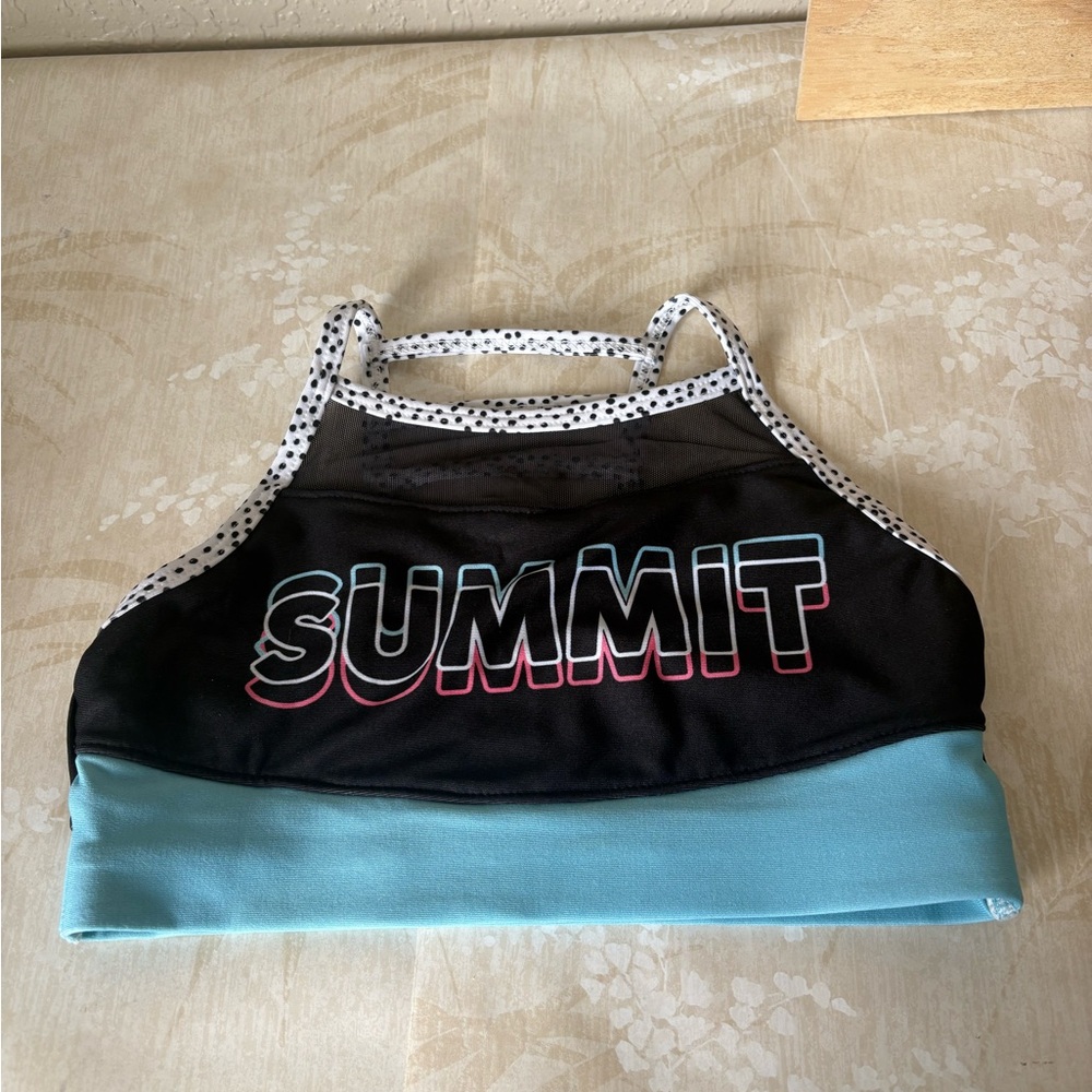 Varsity Summit Bikini Top - Black and Blue
